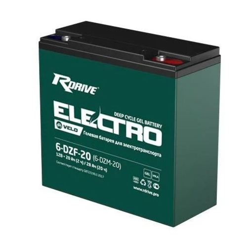 Аккумулятор RDrive ELECTRO VELO 6-DZF-20 (6-DZM-20)