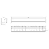 UI-SS04-240-30 мини-рейл высота 30 мм, длина 240 мм