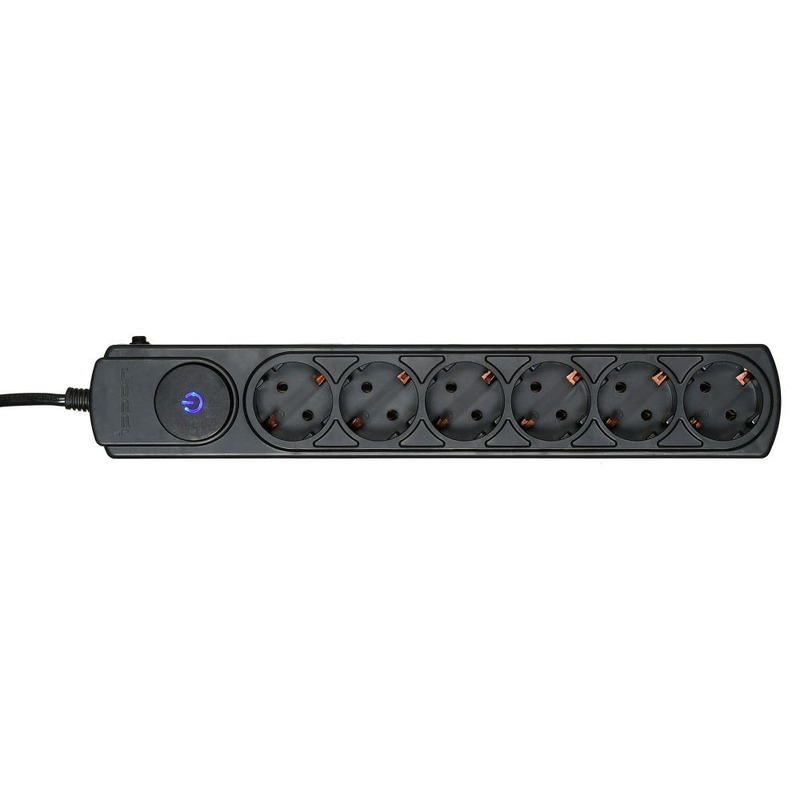 Сетевой фильтр Ippon BK112 1.8м (6 розеток) черный для ИБП