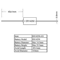 Элемент питания ROBITON ER14250-AX 1/2AAс аксиальными выводами PH1 11619