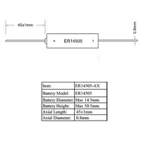 Элемент питания ROBITON ER14505-AX AA с аксиальными выводами PH1 11621