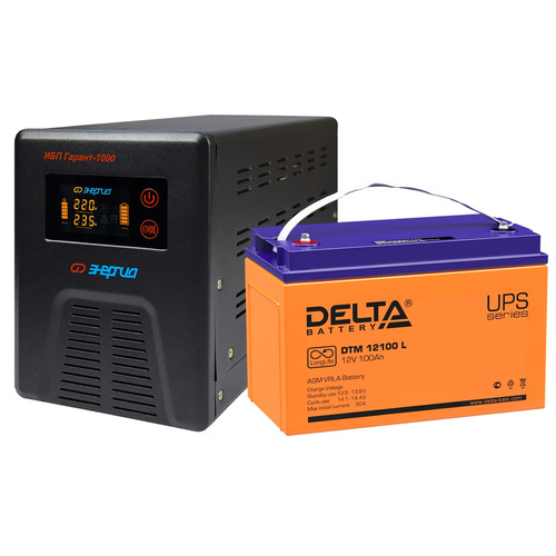 Комплект ИБП Энергия Гарант 1000 + Аккумулятор Delta DTM 12100L