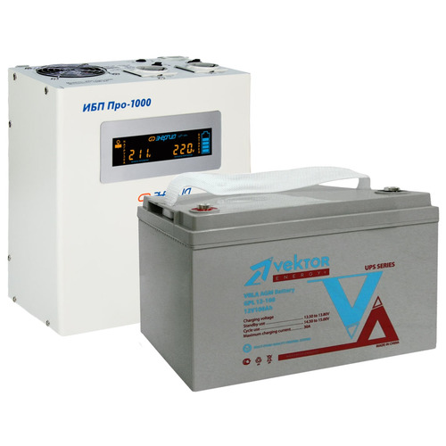 Комплект ИБП Энергия Pro 1000 + Аккумулятор Vektor GPL 12-100