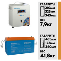 Комплект ИБП Энергия Pro-800 12V + АКБ Энергия GPL 12-150