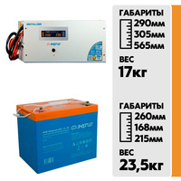 Комплект ИБП Энергия Pro-2300 12V + АКБ Энергия GPL 12-75