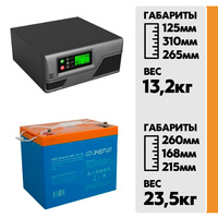 Комплект SMART 1012 + АКБ Энергия GPL 12-75