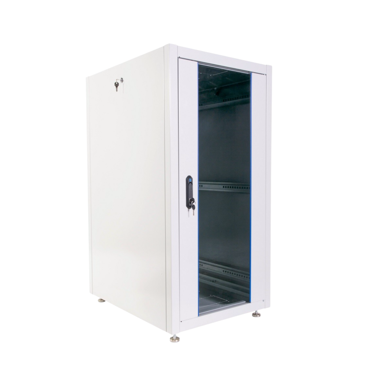 Шкаф телекоммуникационный напольный ЭКОНОМ 24U (600 × 800) дверь стекло, дверь металл