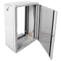 Шкаф телекоммуникационный настенный ЦМО разборный ЭКОНОМ 18U (600 × 350) дверь стекло ШРН-Э-18.350