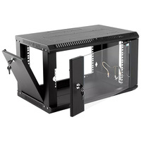 Шкаф телекоммуникационный настенный ЦМО разборный ЭКОНОМ 9U (600 × 520) дверь стекло, цвет черный ШРН-Э-9.500-9005