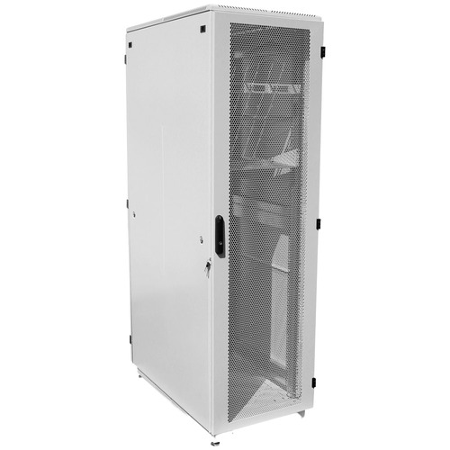 Шкаф телекоммуникационный напольный ЦМО 38U (600 × 1000) дверь перфорированная 2 шт., цвет чёрный ШТК-М-38.6.10-44АА-9005