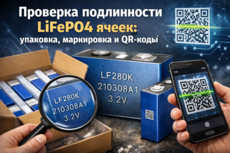 Проверка подлинности LiFePO4 ячеек: упаковка, маркировка и QR-коды Проверка подлинности LiFePO4 ячеек: упаковка, маркировка и QR-коды