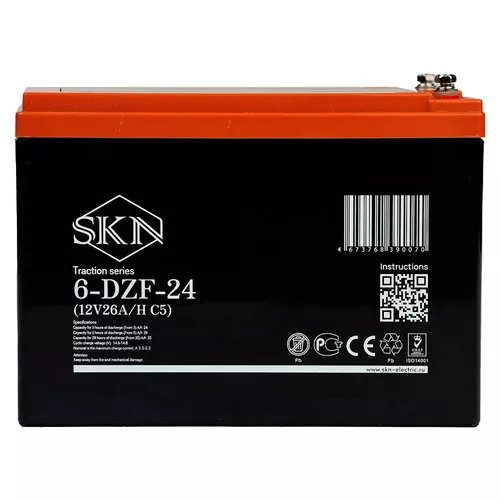 Аккумулятор SKN 6-DZF-24 (12V26A/H C5)