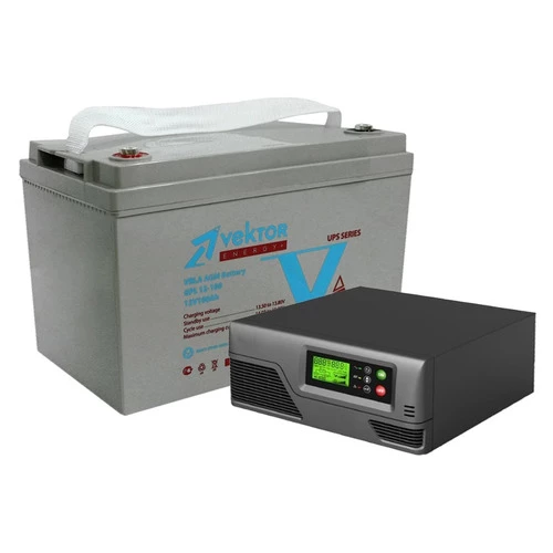 Комплект ИБП Ecovolt SMART 612 + Аккумулятор Vektor GPL 12-100 для котла